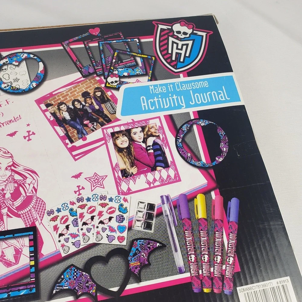 Monster High Make It Clawsome Activity Journal Set w/ Stickers, Markers, Pens